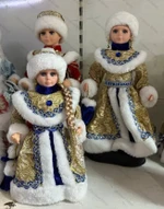 Новогодняя Фигура “Снегурочка музыкальная”, золотой+синий, арт.17В01