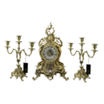 Каминные часы с маятником  с канделябрами "Дон Хуан Ласу"