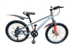 Велосипед “Paruisi” колеса 20 дюймов, 7 скоростей, серый+оранжевый.
