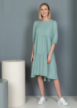 АРК006-2021-116 Платье ярусное с ассиметричной юбкой Anna Ricco мятный