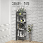 Стеллаж STRONG mini loft РАЗБОРНЫЙ, серый, модульный, напольный с 4 полками, 147х40х35 см, ГРОСТАТ (Для дачи / Открытый (без задней стенки) / белый / 40 / 11 / white / Боковая опора верхняя часть - 2 шт
Боковая опора нижняя часть - 2 шт
Полка ЛДСП - 4 шт
Металлическая полоса - 2 шт
Комплект крепежа - 1 уп
Инструкция для сборки / набор белый / 9403609009 - Мебель прочая и ее части: мебель деревянная прочая: мебель деревянная прочая: прочая)