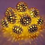 Светодиодная гирлянда с круглыми лампочками “Шары золотые”, 4м, 8 led, Арт.HZ-98
