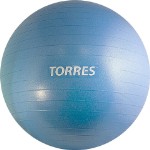 Мяч гимнастический TORRES, арт.AL121175BL,  75 см, с защитой от взрыва,с насосом, голубой