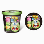 Печенье-сэндвич MACARON со вкусом чая Матча и взрывной карамелью, ведерко 80 г