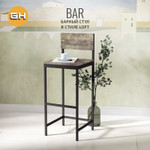 Барный стул со спинкой BAR (серый)
