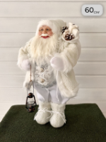 Новогодняя фигура “Дед Мороз”, 60 см, белый с фонарем, арт. BL-241028