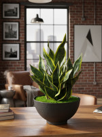 Щучий Хвост в большой чаше Лофт (Сансевиерия)