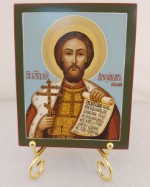 РТД Золотой медведь Икона Святого Александра Невского (Палех) Palgbi033