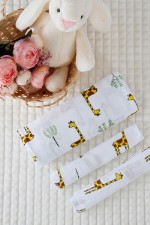 Набор для младенца пеленка и 2 салфетки арт. КТ-М/жирафы