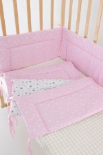 Бортик в кроватку БРК32/звездочка-розовая