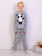 Пижама с брюками для мальчика Лапка Меланж