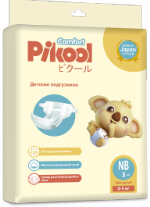 Подгузники детские Пикул Комфорт NB (0-5 кг) x3