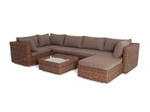 “Лунго” трансформирующаяся лаунж-зона из искусственного ротанга, цвет коричневый