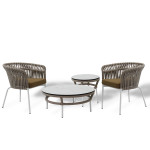 Балконная группа Эмма с журнальными столами и премиум текстилем - 2 персоны