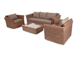 “Капучино” лаунж-зона из искусственного ротанга, цвет коричневый
