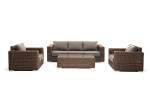“Боно” лаунж-зона из искусственного ротанга, цвет коричневый