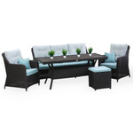 Обеденная группа из ротанга Палермо (в цвете венге) - Венге