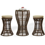 Барный комплект Лучиано (в цвете зебрано) - Зебрано - 2 персоны