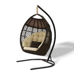 Подвесное кресло Гайс (в цвете зебрано) - Зебрано - Light Beige Oxford