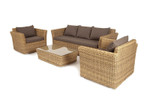 “Капучино” лаунж-зона из искусственного ротанга, цвет соломенный