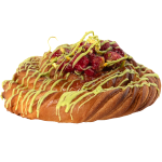 Вензель фисташка-малина