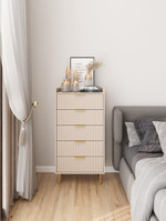 Комод Сатин 607_370_1190, 5ящ, опора золото