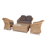 “Равенна” лаунж-зона из искусственного ротанга, цвет соломенный