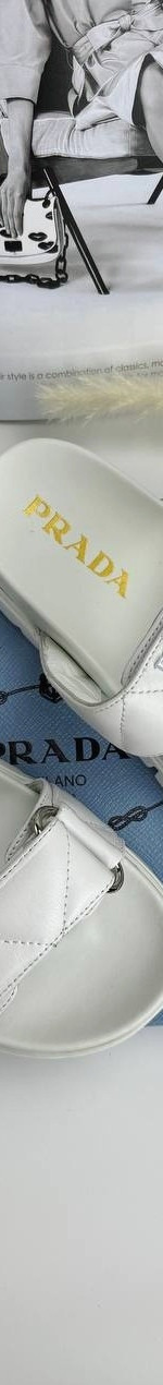 Шлепки Prada женские белые - 36 - white