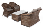 “Равенна” лаунж-зона из искусственного ротанга, цвет коричневый