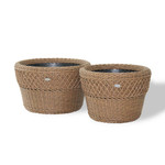 Комплект кашпо Агата из 2-х шт - Дерево шлиф