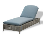 Шезлонг из ротанга Анкор (в цвете серый Сицилия) - Серый Сицилия - Olefin Blue