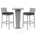 Барный комплект Аполлония (в цвете береза) - Берёза - Darkgrey Oxford - 2 персоны