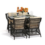 Обеденный комплект из ротанга Гайс (в цвете венге) - Венге - Light Oxford - 4 персоны