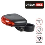 Фонарь велосипедный задний Dream Bike, JY-008B, 5 диодов, 3 режима 2885458