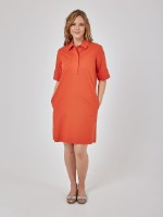 Платье с коротким рукавом - 50 - Оранжевый