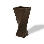 Кашпо напольное, с изгибом - Зебрано