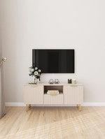 Тумба под ТВ Сатин Софт, 1148_370_535, опора золото, МДФ Кашемир