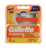 Сменные кассеты для бритья GILLETTE fusion power 4 шт