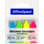 Флажки-закладки OfficeSpace 45*12мм, 20л*4цв., европодвес