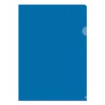 Папка-уголок OfficeSpace, А4, 100мкм, прозрачная синяя