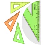 Треугольник 30°, 10см СТАММ “Neon”, ассорти