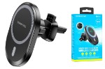 Держатель автомобильный для телефона BOROFONE BH201 magnetic wireless Fast charger в решетку воздуховода черный